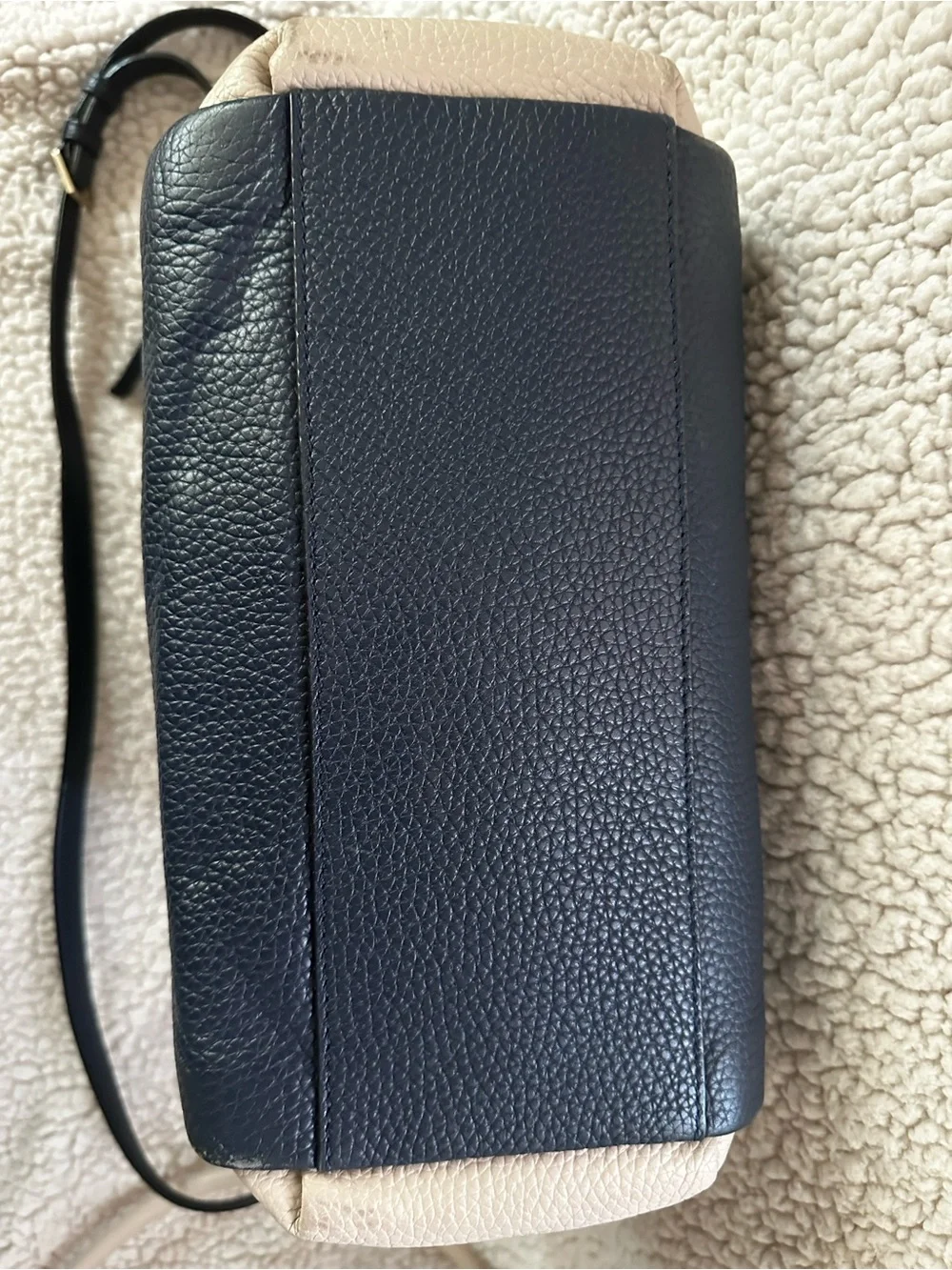 Kate Spade Brandy Holden Street Two-Tone Purse Blue Cream Leather Bag (see phot)